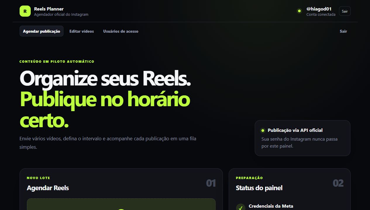 Interface do agendador de conteúdo do DarkFlow Studio